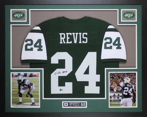 Darrelle Revis Autographed and Framed Green New York Jersey Auto Beckett COA - Picture 1 of 5