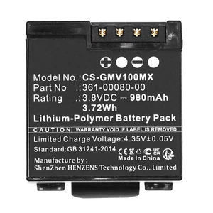 Batterie 980mAh type 361-00080-00 010-12256-01 Pour Garmin Virb X XE, X Compact - Photo 1 sur 5