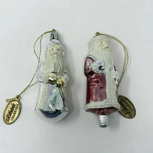 KATHERINE'S Collection Vintage Style Lot 2 Set Weihnachtsschmuck rot weiß SIL - Bild 1 von 15