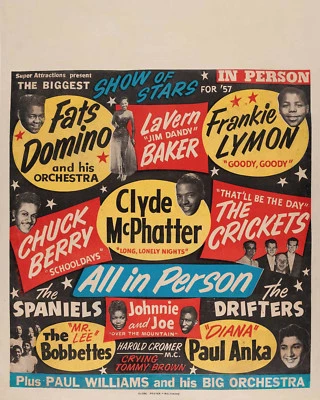 1957 THE BIGGEST "SHOW OF STARS" CONCERT POSTER  - Image 1 of 2
