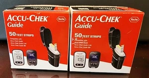 Accu-Chek Guide Teststreifen 100 Stück Blutzuckertest für Diabetiker Ablaufdatum 09/2025 - Bild 1 von 1