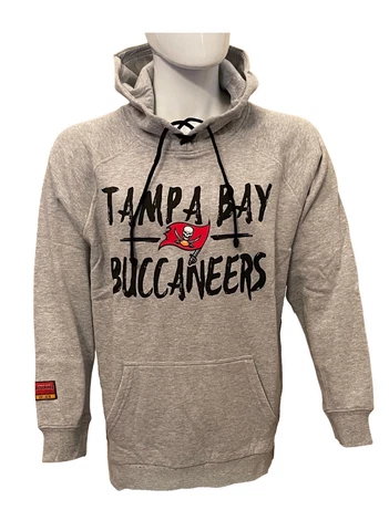 TAMPA BAY BUCCANEERS - NFL Women's Fleece Hoodie Sweatshirt - Tie Neck - L Cover