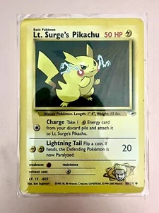 Pokémon TCG - Lt. Surge’s Pikachu 81/132 Gym Heroes Unlimited - Picture 1 of 3