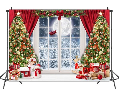 Bellissimo Albero di Natale Luna Teddy Sfondo Festa di Natale Regalo Alce Decorazione