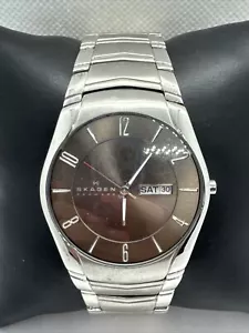 Skagen Denmark 531XLSXM1 Men's Silver Stainless Steel Analog Dial Watch AEA169 - Picture 1 of 11