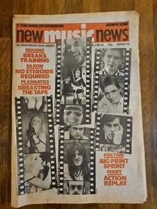 New Music News Music Newspaper August 10th 1980 Ted Nugent Cover - Imagen 1 de 1
