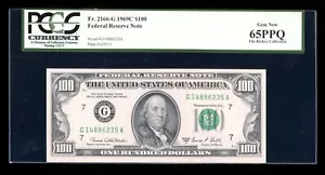 DBR 1969-C $100 FRN Chicago Fr. 2166-G Gem PCGS 65 PPQ Serial G14886235A - Picture 1 of 2