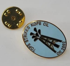 Tops Strikes Kops Oil 2002 Vintage Butterfly Clutch Pin Back Clasps Metal Mini - Picture 1 of 14