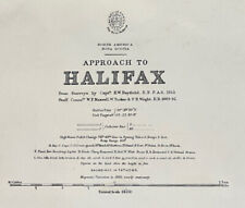 1853 Halifax Nova Scotia Antique Sea Coastal Map Atlantic Canada (1854)