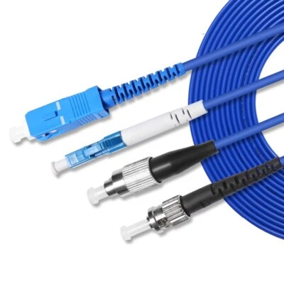 15M FC/SC/LC/ST UPC APC Simplex Single Mode Armored Fiber Patch Cord Fiber Cable - Image 1 of 3