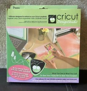 NEW Cricut Design Studio Software 29-0500 Provo Craft 10ft USB Cable Mouse Pad  - Picture 1 of 8
