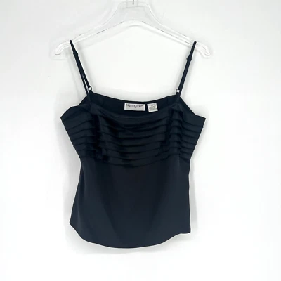 Camiseta sin mangas Bloomingdales para mujer 12P de seda clásica sexy con volantes carrera femenina Foto 1 de 4