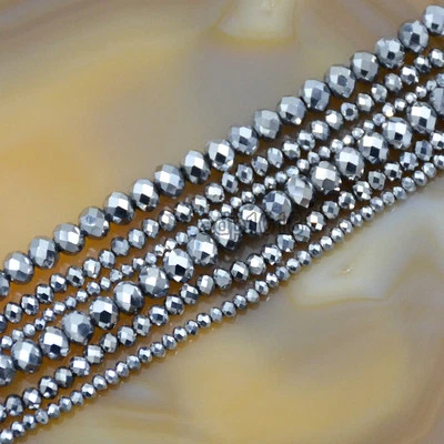 Cuentas de rondelle facetadas de cristal checo de alta calidad Foto 1 de 4