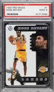 Tarjeta de baloncesto Kobe Bryant #1 1997 Pro Magnets - PSA 9 como nueva - Imagen 1 de 2
