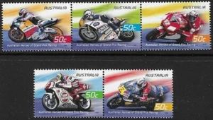 MUH Australian Heroes of Grand Prix Racing 2004 Stamp Set - Picture 1 of 1