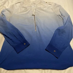 Calvin Klein Women’s Long Sleeve Blues Large Shirt  V7 - Picture 1 of 8