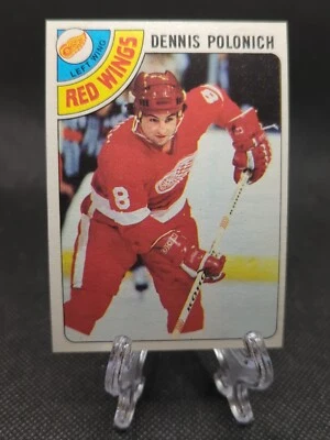 1978 Topps #106 Dennis Polonich Hockey Card Detroit Red Wings - Image 1 of 2