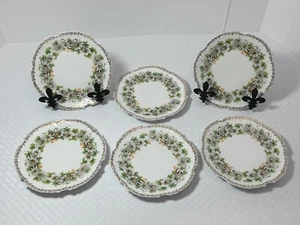 Set Of 6 Marseille Z. S. & Co Bavaria Germany Bread Plates Daisies & Leaves - Picture 1 of 10
