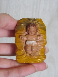 VTG 1 PC Chalkware?? Made in Italy Jesus in A Manger Nativity Replacement READ - Picture 1 of 8