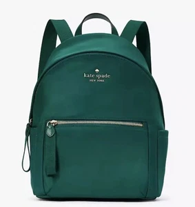 Kate Spade Chelsea Medium Backpack The Little Better Nylon Deep Jade Green - Picture 1 of 6