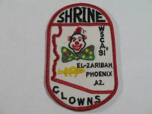  Shriner Vintage Shrine Clown Patch WSCA El Zaribah 1991 Phoenix, Arizona  - Picture 1 of 3