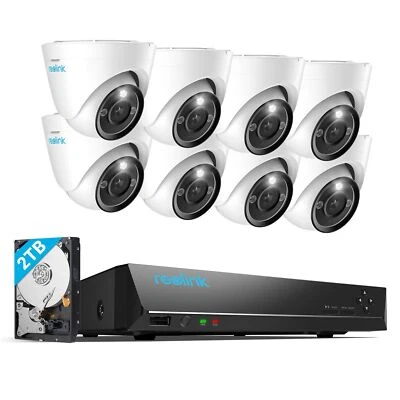 Reolink 12MP 8CH NVR CCTV PoE Security Camera System AI Detection Spotlight 2TB