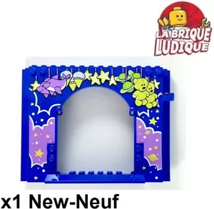 Lego 1x Panel Decorated 4x16x10 Carnival Blue 15626pb07 New - Picture 1 of 1
