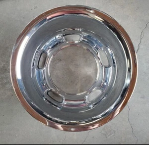17" 2019-2021 DODGE RAM 3500 DRW REAR CHROME OUTER SIMULATOR HUBCAP 6MP54TRMAB - Picture 1 of 5