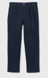 Boys' Stretch Uniform Pleated Chino Pants - Cat & Jack™, Size: 6, Blue, NWT. - Picture 1 of 3