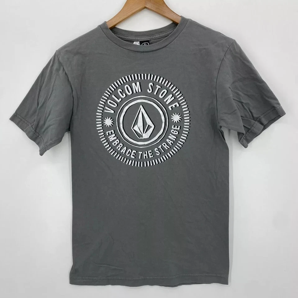 Volcom T-Shirt Adult Size S Gray Stone Logo Vintage Y2K Short Sleeve Crew Neck - Image 1 of 4