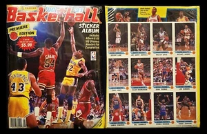 1990-91 Panini Basketball Sticker Album & Complete Sticker Set of 180 - Sealed - Picture 1 of 5