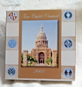 Texas State Capitol Ornament 2005 SIX SEALS OF TEXAS DOME BOX WITH PAMPLET - Picture 1 of 6