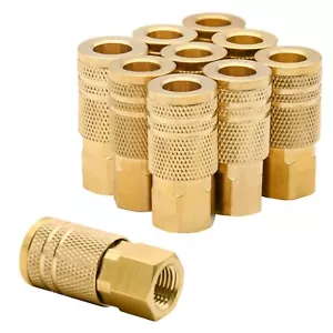 10 Pack 1/4 Inch Air Hose Fittings NPT Female Quick Connector Air Coupler for Pr - Picture 1 of 7