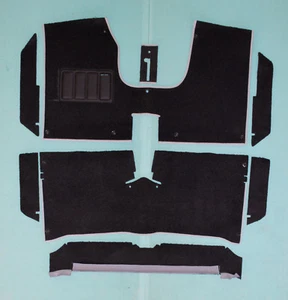 Juego de alfombras de terciopelo negro para Renault R5 y R5 Alpine 1972-1984  - Imagen 1 de 1