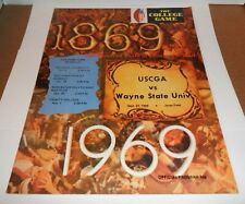 1969 USCGA vs WAYNE STATE FOOTBALL GAME PROGRAM WARRIORS BEARS COAST GUARD NCAA