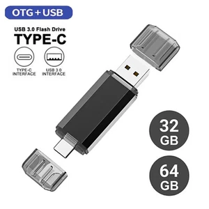 32GB 64GB Type-C USB Flash Drive OTG Memory Stick Flash Pen Drive for Phone PC - Picture 1 of 9