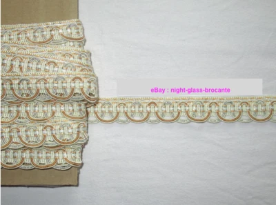 10 METRES DE GALON DE PASSEMENTERIE ANCIENNE DE LYON-AVEC LUREX ARGENTÉ-N°AM7 - Photo 1/3