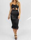 Mable silky front cutout midi for women - size L