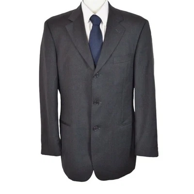 Hugo Boss Mens Vintage Sport Coat Charcoal Gray Size 42T Einstein Omega - Image 1 of 4