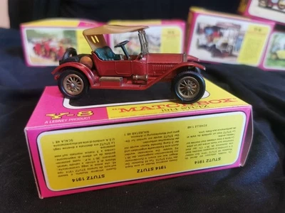 Y 8 1914 Stutz Type 4 E Roadster Models of Yesteryear Matchbox - mit F Box - OVP - Bild 1 von 2