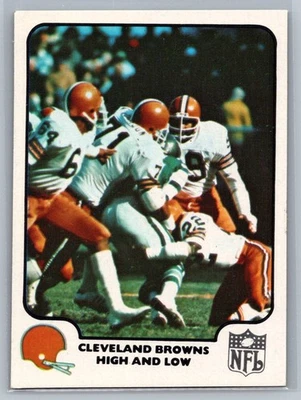 1977 Fleer Team Action #8 High and Low Cleveland Browns - Image 1 of 2