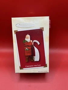 Punzone 2002 "Controllare la lista" Babbo Natale ornamento nuovo - Foto 1 di 2