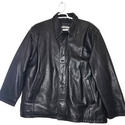 Chaqueta de cuero negra Boston Outfitters, XL para hombre Foto 1 de 4