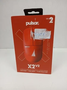 Pulsar X2V2 Wireless Symmetrical eSports Mouse Size 2 (Medium), Red - Picture 1 of 6
