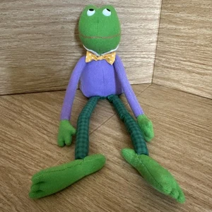 Hallmark Plaid Leg Frog Plush Shelf Sitter Yellow Polka Dot Tie Stuffed Animal - Picture 1 of 5