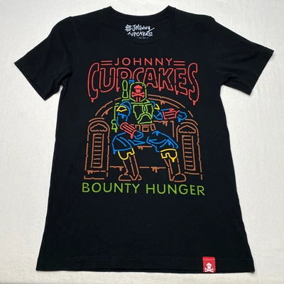 Camiseta Johnny Cupcakes Para Hombre Talla S Negra Manga Corta Boba Fett Bounty Hunger Foto 1 de 4