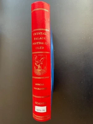 Crystal Palace F.C. Home Programmes (x26) 1975-76 in Official Binder - Excellent - Image 1 of 4