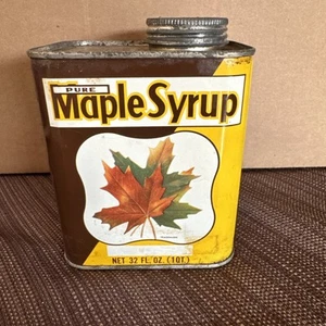 VTG-PURE Maple Syrup (FULL)32 FLOZ-1962 Water Wonderland Foods-Lansing, MI(#24D) - Picture 1 of 6