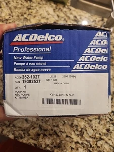 Nueva bomba de agua ACDelco Professional/Gold 252-1027, 19382527 envío rápido gratuito - Imagen 1 de 4