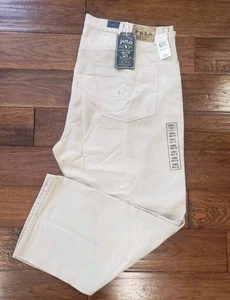 Polo Ralph Lauren Jeans Mens Big Beige Classic 867 Straight 48Bx30 100% Cotton - Picture 1 of 19